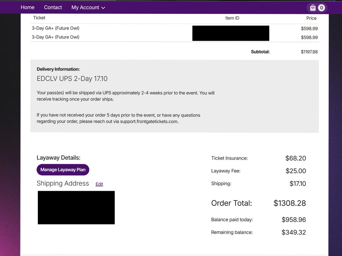 EDM_Chef's tweet photo. trying to sell my 2 EDC GA plus tix. I've been paying the layaway plan but monies gotten tight and all that. I have the insurance but I'd rather not pay the fees attached with cancelation. Thank you for anybody that can help! @TexasEDMFamily @EDC_LasVegas #edc #tickets https://t.co/IXMATTDMZa