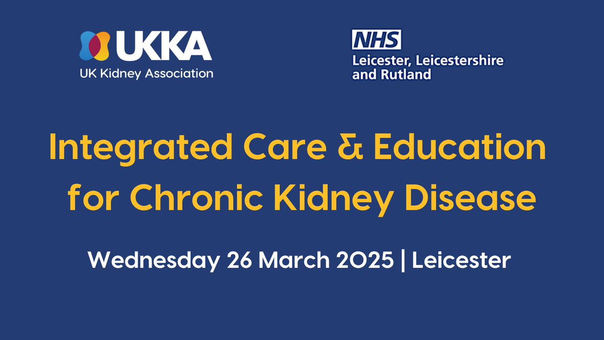 The UK Kidney Association (@ukkidney) on Twitter photo Explore patient-centred integrated CKD services at this interactive event.
✅Hear strategic insights & learn practical tools to drive positive change.
🎯Essential for anyone in CKD care, education, or service planning.
Save your place: ow.ly/SOFv50UTo4s
<a href="/KRUKPhD/">Rupert Major</a> Explore patient-centred integrated CKD services at this interactive event.
✅Hear strategic insights & learn practical tools to drive positive change.
🎯Essential for anyone in CKD care, education, or service planning.
Save your place: ow.ly/SOFv50UTo4s
<a href="/KRUKPhD/">Rupert Major</a>