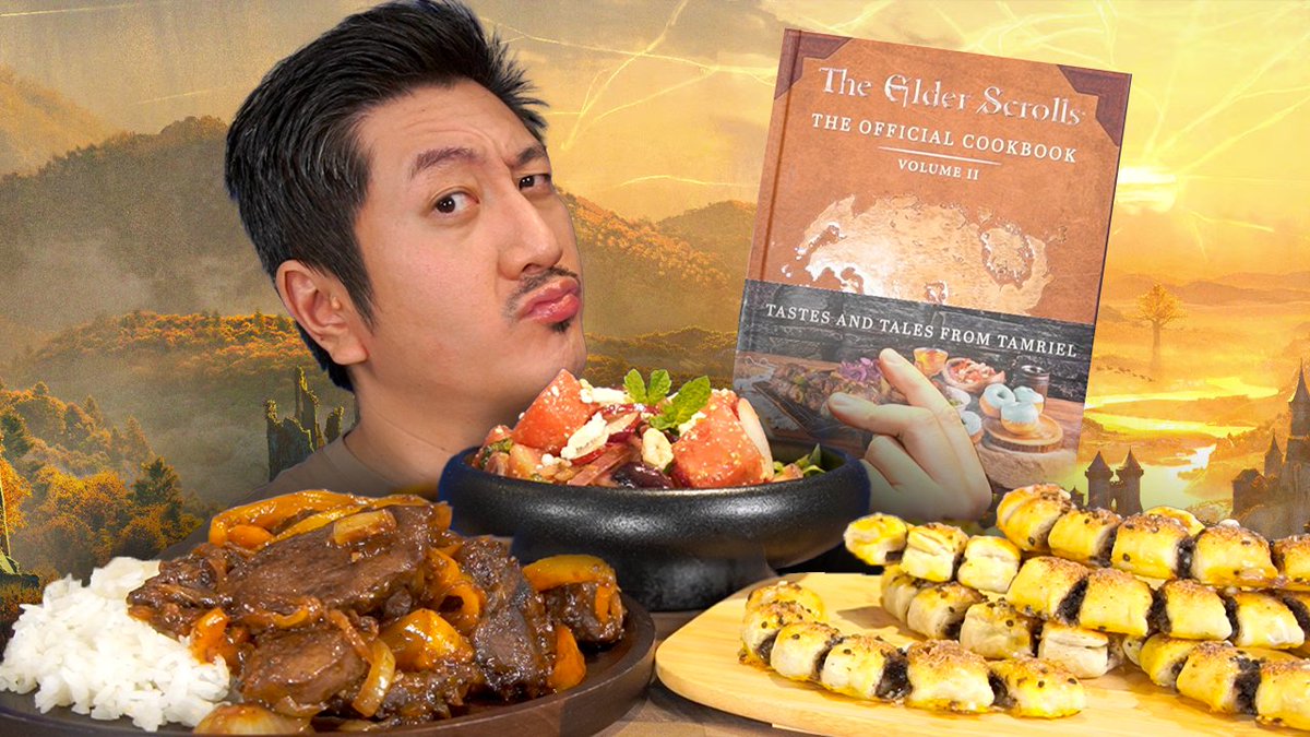 MisoHungrie's tweet photo. Dive back into Tamriel with me as I finally got around to checking out Volume 2 of the Elder Scrolls cookbook!

https://t.co/PfA0SoMRuE https://t.co/IzuJfXteSm