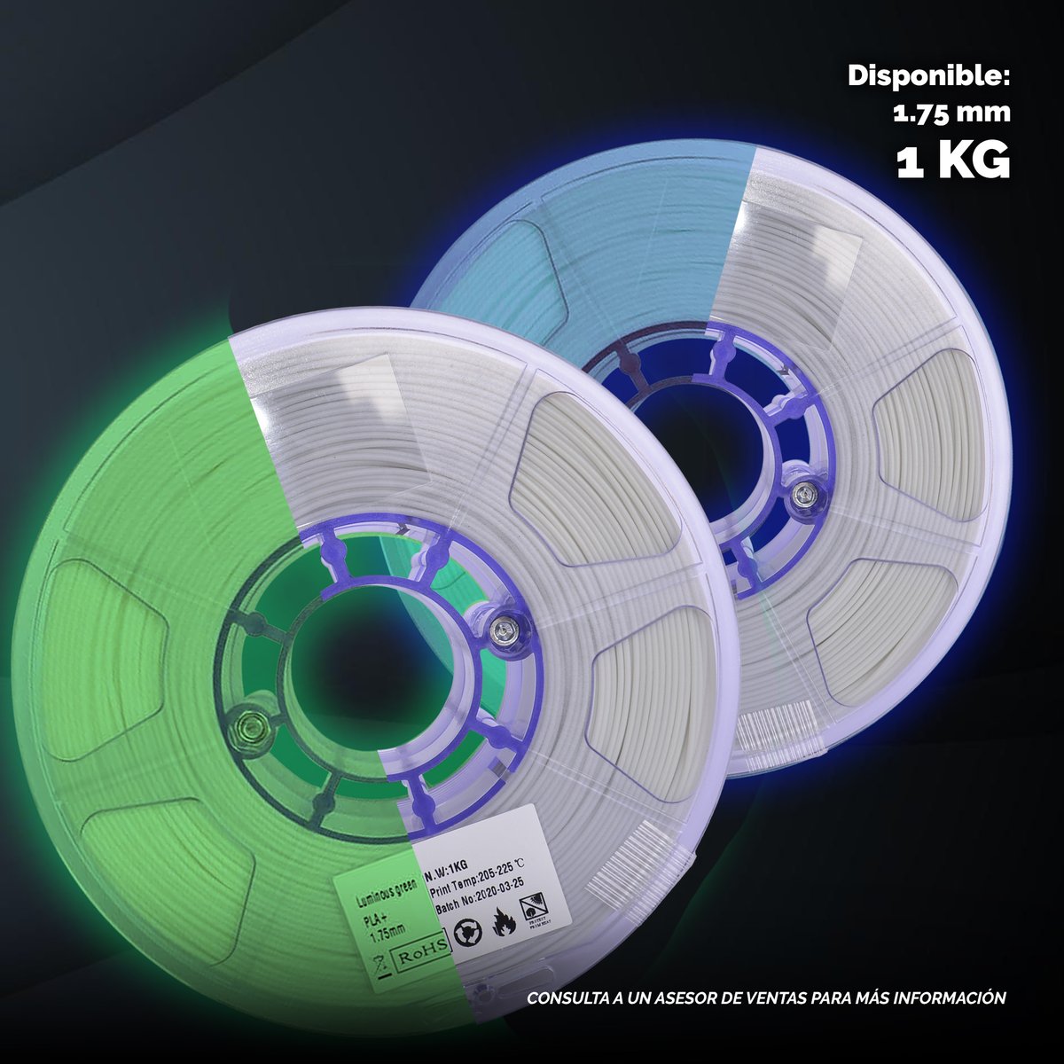 ColorPlus3d's tweet image. GLOW IN THE DARK 😎
🌿Hecho a partir de almidón de maíz y pigmentos fosforescentes.
Imprime tus piezas en blanco y, al exponerlas a luz visible o ultravioleta. 👀 🌈
🌐colorplus3d.com/?s=GLOW+IN+THE…
.
.
#filamento3d #impresion3d #filamento #glowinthedark #COLORPLUS3D #Colorplus