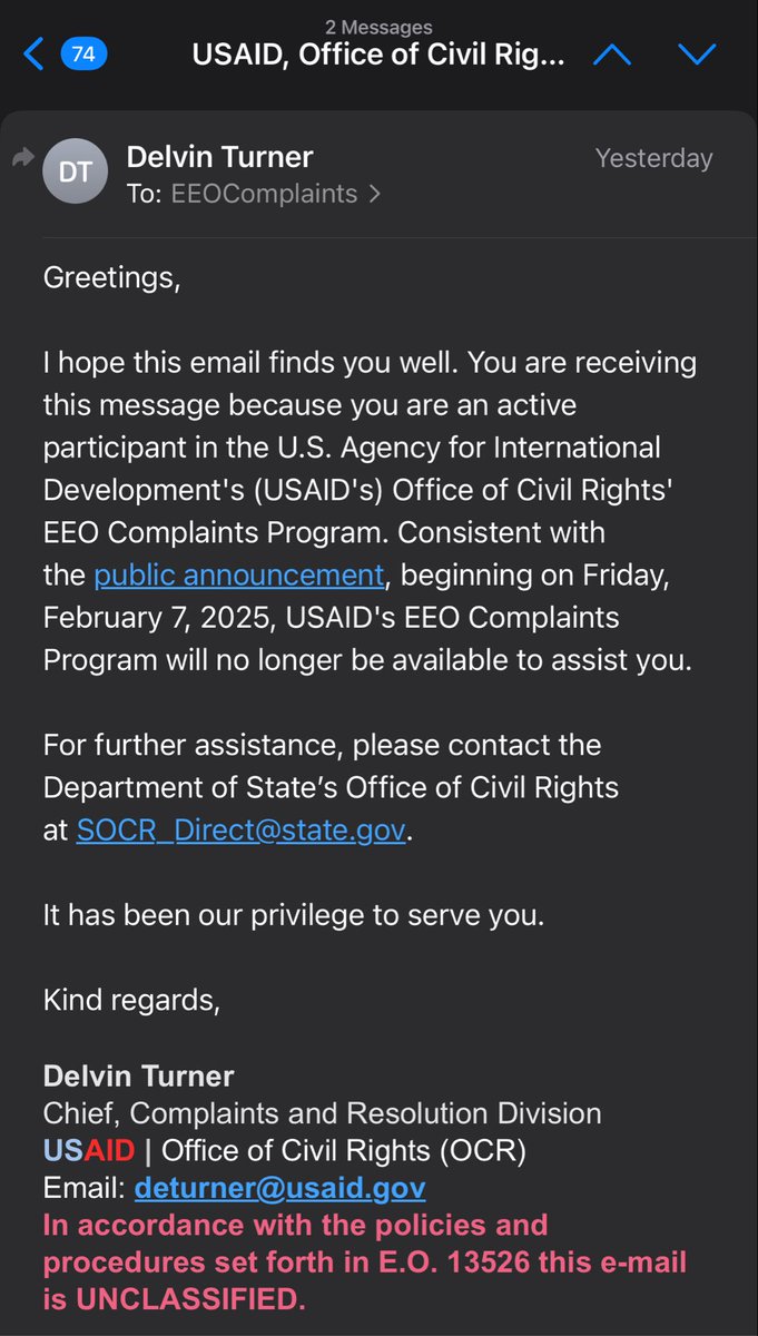 When you blow the perfect opportunity to say the head of complaints is Helen Waite #USAID