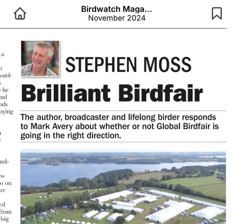 Low-Carbon Birding (@birdingclimate) on Twitter photo . <a href="/MarkAvery/">Mark Avery</a> questioned in <a href="/BirdwatchExtra/">Birdwatch</a> whether Birdfair was going in the right direction. This prompted a response by <a href="/StephenMoss_TV/">Stephen Moss</a>
In this article I argue why Mark Avery is right.
lowcarbonbirding.net/2025/02/05/bir… . <a href="/MarkAvery/">Mark Avery</a> questioned in <a href="/BirdwatchExtra/">Birdwatch</a> whether Birdfair was going in the right direction. This prompted a response by <a href="/StephenMoss_TV/">Stephen Moss</a>
In this article I argue why Mark Avery is right.
lowcarbonbirding.net/2025/02/05/bir…