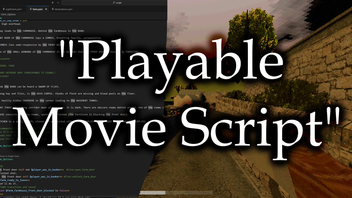 Made a video about how I control the story logic of my game using YarnSpinner (link in replies)

#GodotEngine #yarnspinner #devlog #psx