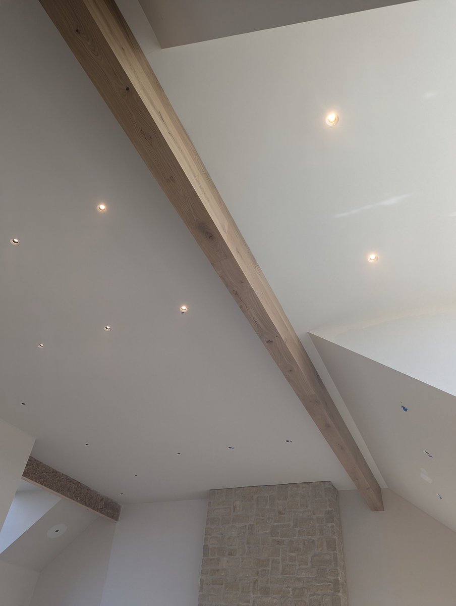 Waterfront way job, great room beams