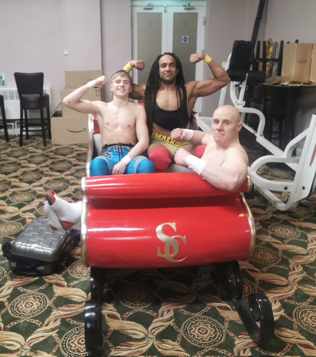 WesleyNsereko's tweet photo. 🔥 𝐁𝐔𝐗𝐓𝐎𝐍!! 🔥
We’ve arrived in style—sleigh and all—as Megaslam 2025 Live and Loaded Tour takes over The Palace Hotel!
A packed crowd, an electric atmosphere… Buxton, you never let us down!
Let’s do this! 🚀✌️
#Gladiators #Megaslam #ProWrestling #Tour https://t.co/pjqaWPVKyJ