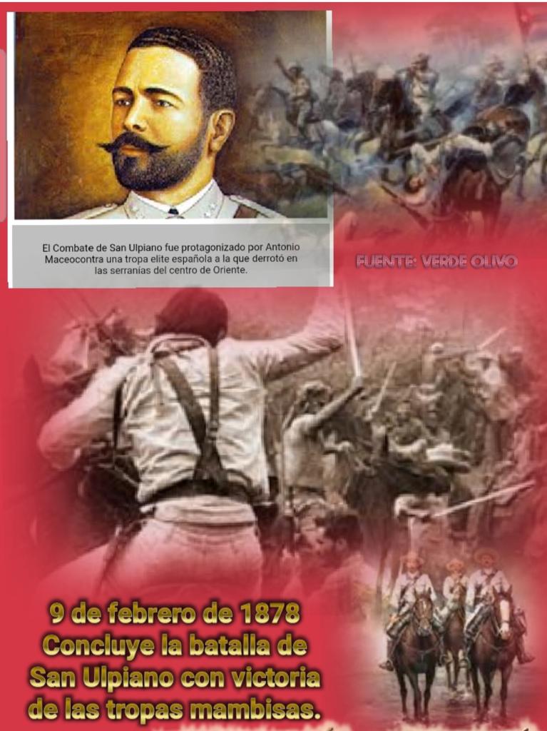 🗣️ Maceo, hombre de coraje y valor por sus ideales: 9 de febrero de 1878, otra victoria de las tropas mambisas.💯🇨🇺
#Mayabeque
<a href="/DiazCanelB/">Miguel Díaz-Canel Bermúdez</a> <a href="/DrRobertoMOjeda/">Dr. Roberto Morales Ojeda</a> <a href="/PartidoPCC/">Partido Comunista de Cuba</a> <a href="/BYuniaky/">Yuniasky Crespo Baquero.</a>