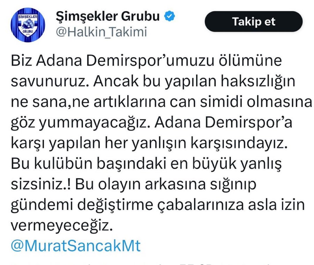 Bunu iyi oku Murat Sancak