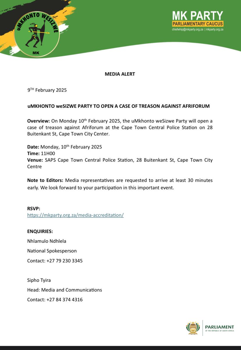 MKPartyy's tweet image. WE WILL OPEN A CASE OF TREASON AGAINST AFRIFORUM.
