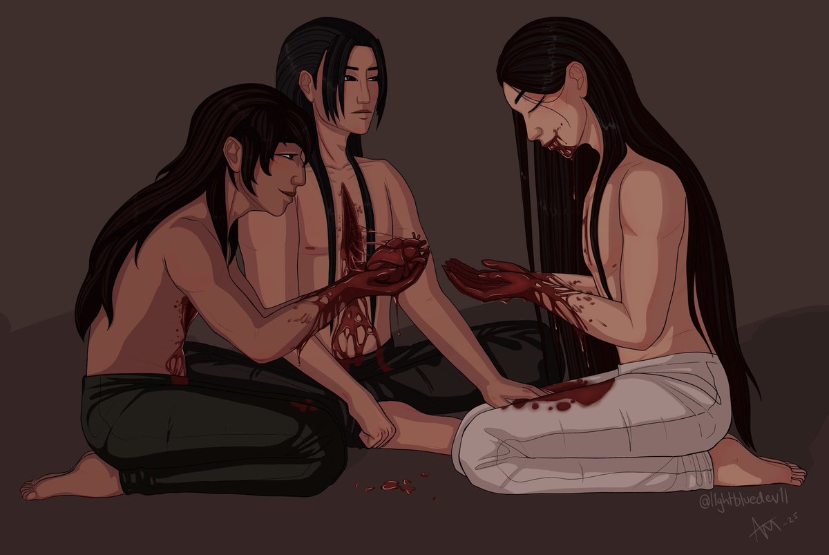 My second prompt for <a href="/YiCityAction/">Yi City G4G // SIGNUPS/DONATIONS OPEN!</a> for <a href="/horrorfication/">na baekjin is tied up under my tree ‧₊˚ 🍉</a> 
Thank you for donating💕
#songxuexiao #mdzs 
Cw: Gore