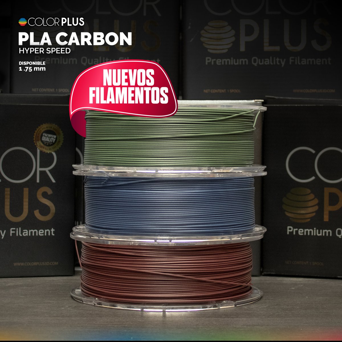 ColorPlus3d's tweet image. ⏩PLA CARBON HYPER SPEED😎
👉Combina la ligereza y facilidad de impresión del PLA con la alta rigidez y resistencia a los rayos UV de las fibras de carbono. 👀
🌈
🌐colorplus3d.com/?s=PLA+CARBON+…
.
.
#filamento #3dprint #Colorplus #filamento3d #3dprinter #impresion3d #3d #hyperspeed