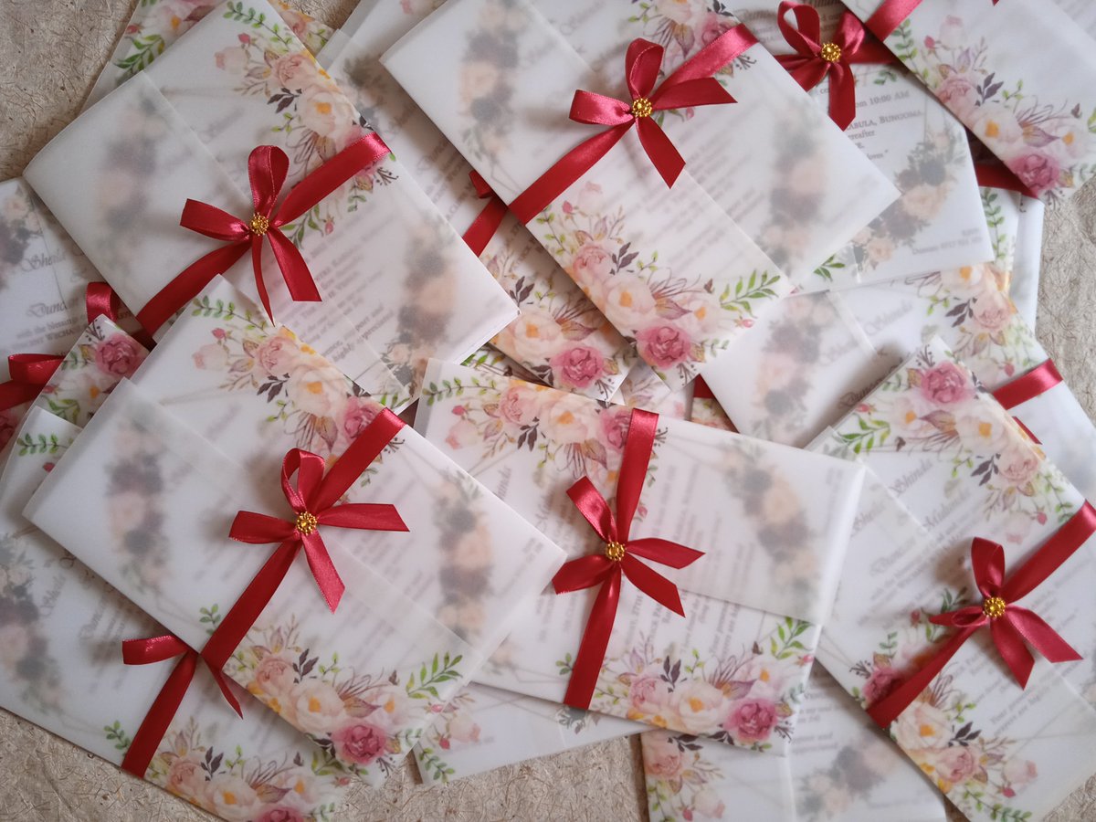 mimcreations's tweet photo. WEDDING INVITATION CARDS offer:    
From kshs. 50 per card    
FREE e -card!!!FREE USHER TAGS
CALL/TEXT/WHATSAPP +254701865157
https://t.co/i0KfoQMomO

Rigathi Gachagua Impeachment Hacked Ruto Must Go
Wamunyoro Lagos State #RogaRoga Elon Kairo https://t.co/1sR3wxWLzv