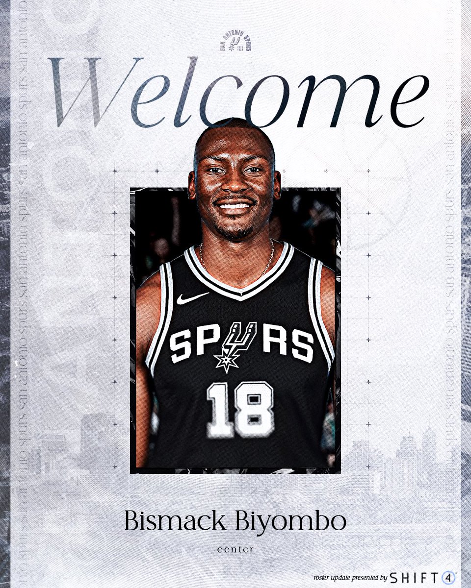 Welcome to San Antonio, <a href="/bismackbiyombo/">Bismack Biyombo</a>! 

<a href="/Shift4/">Shift4</a> | #sponsored