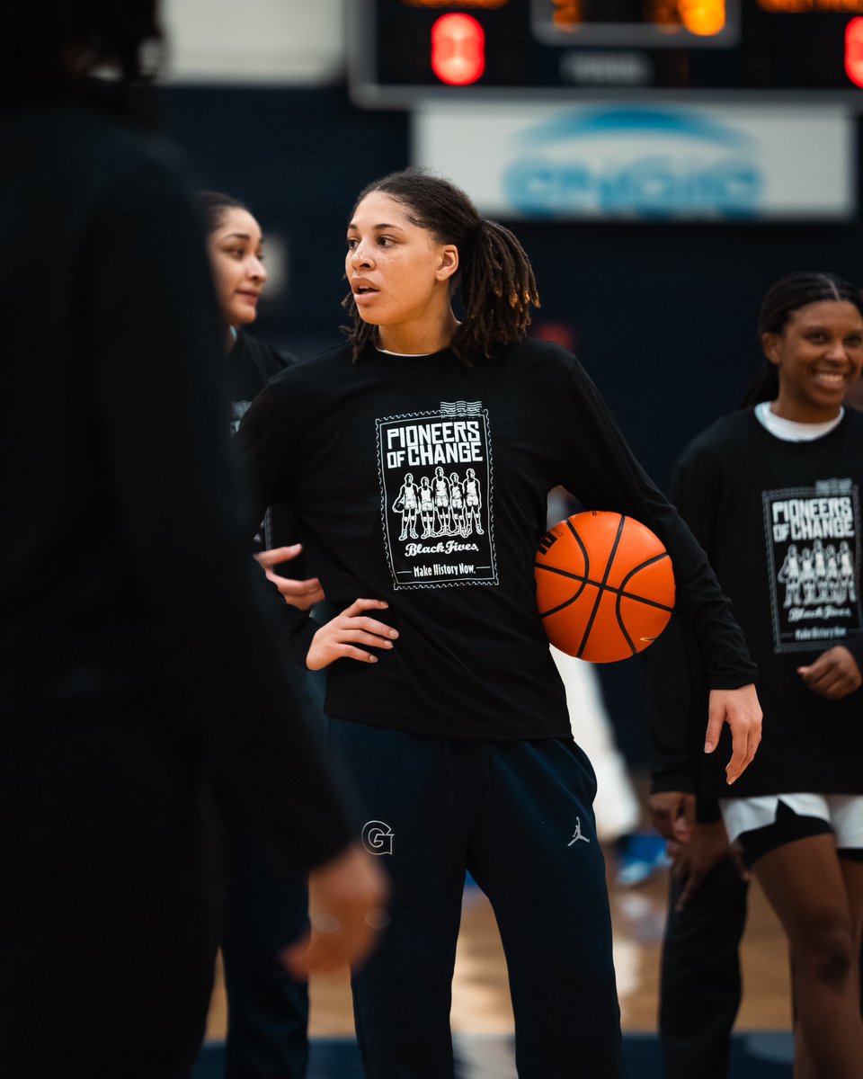 GeorgetownWBB's tweet photo. Georgetown and the @bigeast celebrate #BlackHistoryMonth by partnering with the @BlackFives Foundation whose mission is to research, preserve, showcase, teach and honor the pre-NBA history of African Americans in basketball.

#HoyaSaxa #EarnedNeverGiven #HoyaTough https://t.co/RlhGqw9Vth