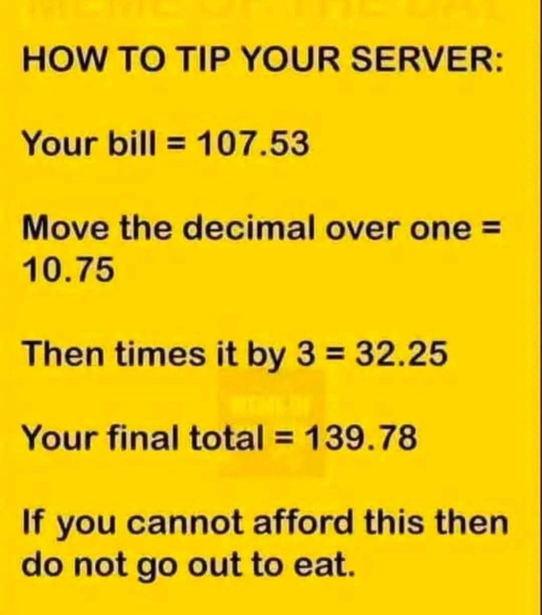 It’s quite simple really. #howtotip #gratuity #tipyourservers