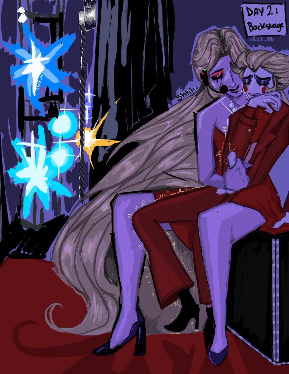 Crux_ss's tweet photo. Day 2- Backstage
#Lucilith #LuciferMorningstar #LilithMorningstar #LilithHazbinHotel #LuciferHazbinHotel #hazbinhotelnsfw #Lucilithvalweek #LucilithNsfwweek #LucilithValNsfwweek https://t.co/uNkKj8y8QQ