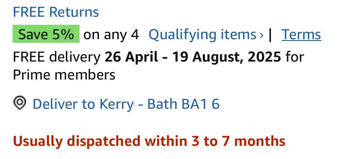 What the fuck kind of delivery window is that?  I could probably get a baby quicker.  I don’t want one.  But I could get one