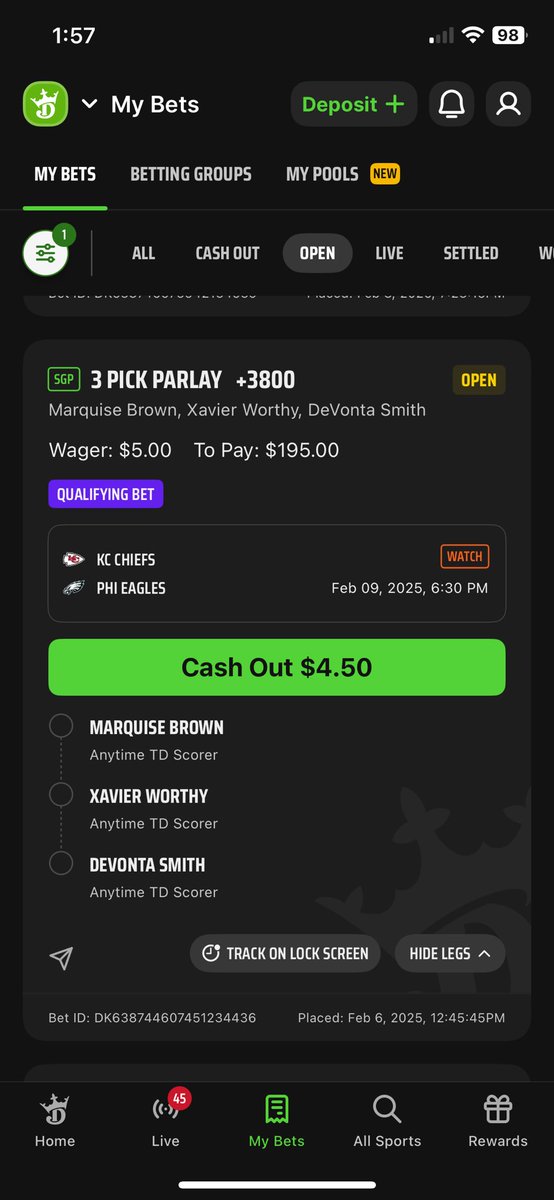 Ryanp8998's tweet photo. @DKSportsbook #LetDKCook https://t.co/owIdwLbYMr