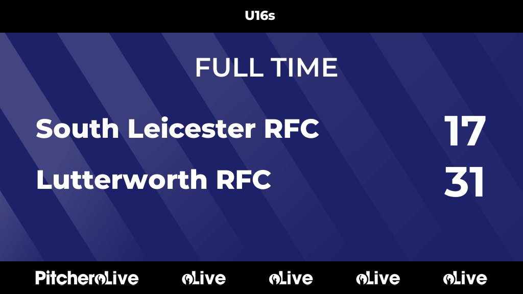 FULL TIME: South Leicester RFC 17 - 31 Lutterworth RFC
#SOULUT #Pitchero
pitchero.com/clubs/lutterwo…