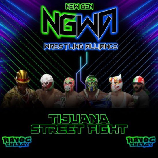 BKML_Yt2's tweet photo. Tonights Match ups 

JAYDEN ACE @juxtbz_ 
VS
SCOTT MORRISON 
VS
KAMI KURIYAMA cousin of @KpopHan4k 

#WWFSIM CHAMPION 
CHANCE SILL @SillChance 
VS
#NGWA WORLD CHAMPION 
BEAU TURNER @Gachabeast247YT 

BIG JOEY BRONSON
@MeatBearWrestle 
VS
RICK FKN WOLF @WOLFOFTERRA41 

FIRST EVER SANCTIONED 
#NGWA TIJUANA STREET FIGHT 
(LEFT TO RIGHT)
El ENO
ULTIMO GONZALEZ
DELACCHED @Liloctagon 
JUAN GOMEZ 
 EL POLLO BLANCO LOKO
MIKEY TREJO @mikeyB617 

Sponsored by @TryHavocEnergy 
& @elbandidoyankee
