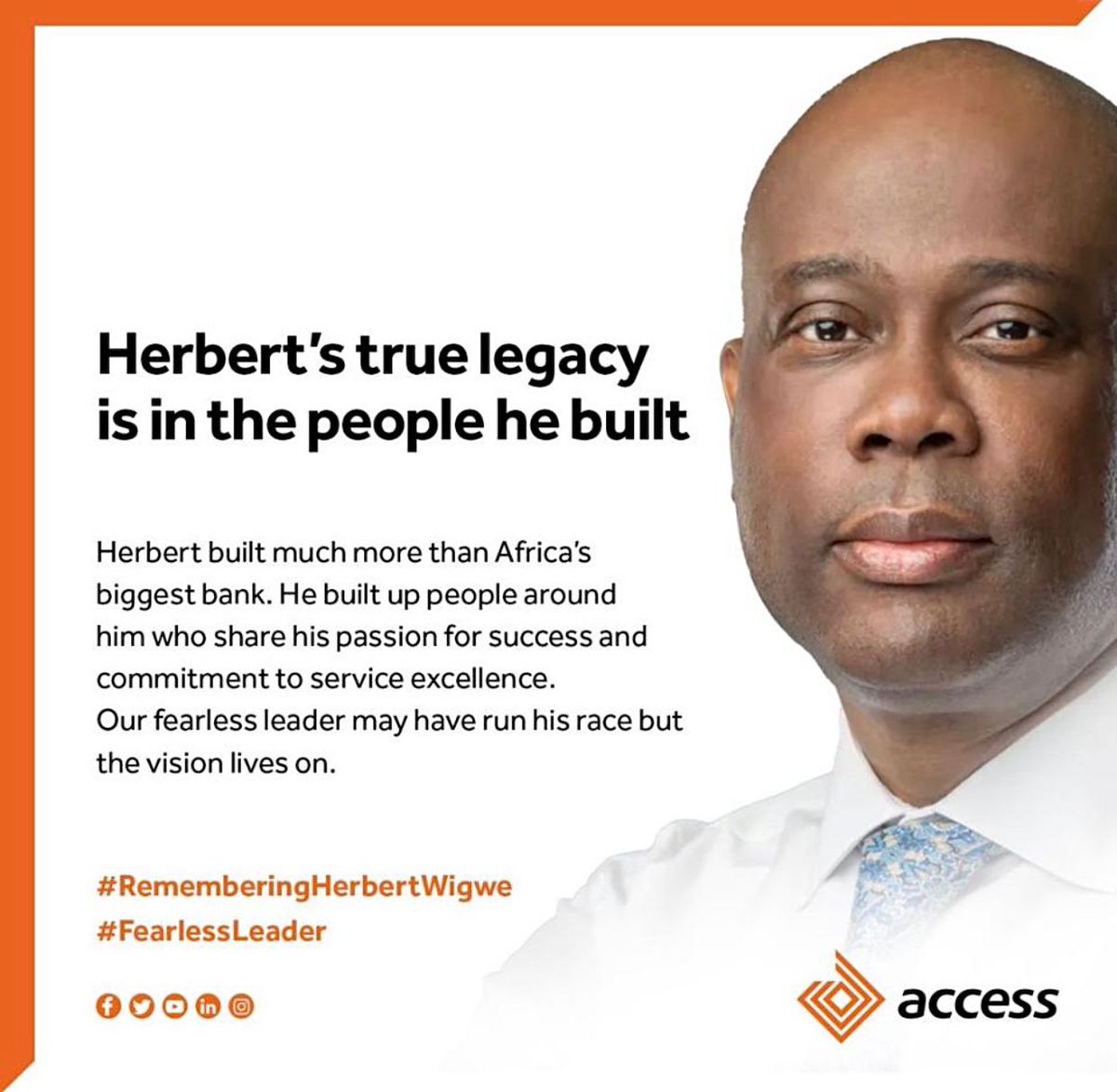 gregkatas's tweet photo. One Year After: In Loving Memory of Herbert Wigwe

The Fearless one. https://t.co/X5oYYwGoi6