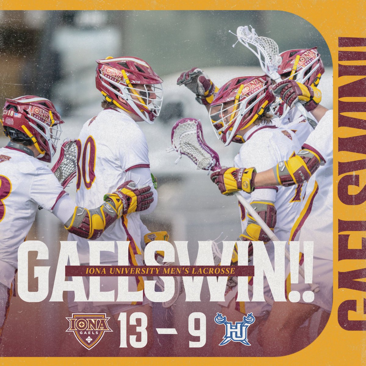 #GAELSWIN!! Iona 13, Hampton 9

𝑭𝑰𝑹𝑺𝑻 𝑷𝑹𝑶𝑮𝑹𝑨𝑴 𝑾𝑰𝑵 - The Maroon &amp; Gold take home the W with 4️⃣ Gaels totaling 2️⃣ or more Goals! 

#FightTheGoodFight #GaelNation