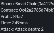 This is our interception agent. The original attacker deployed the contract at bscscan.com/tx/0x5de88e48a…
3.5 seconds isn't too bad to find that argument 😉