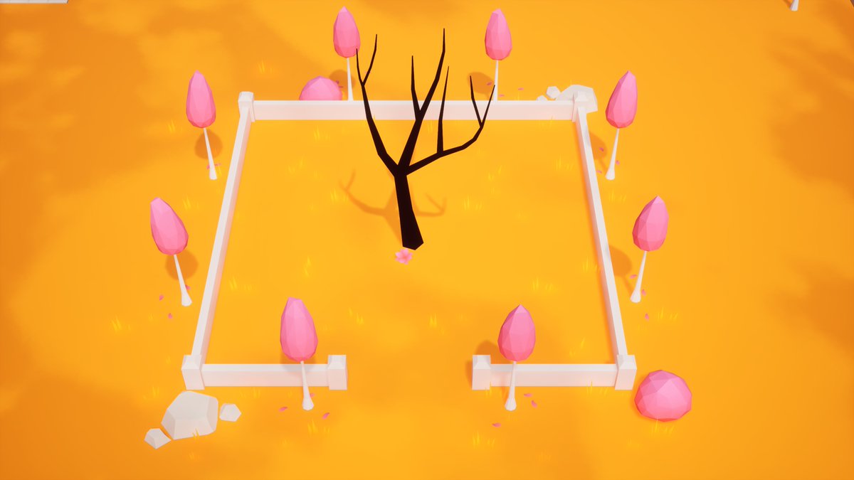 flogram_dev's tweet image. top-down low-poly 3D art style test #gamedev