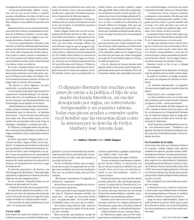 Divididos_Sumo's tweet photo. Lean el reportaje de La Tercera a Johannes Kaiser, como es posible que ese vago e irresponsable emocional sea potencial candidato de la derecha, 7 carreras intentó estudiar, 7! no terminando ninguna y peor aún 3 hijos tiene con 3 mujeres distintas no haciéndose cargo de ninguno. https://t.co/JlBIXAJ320
