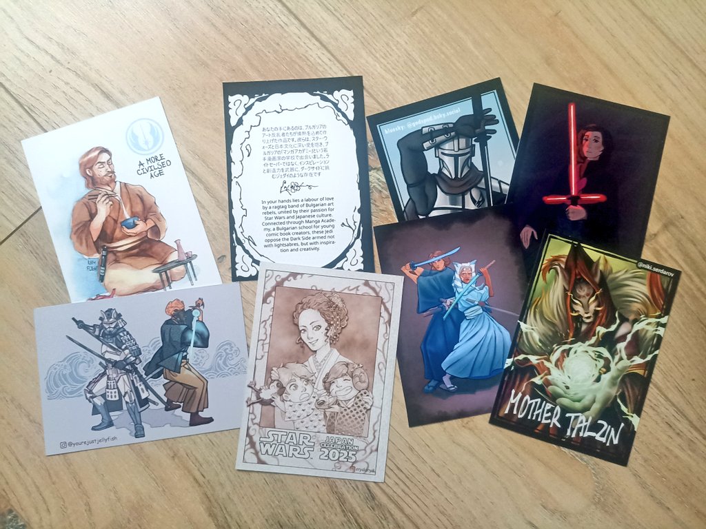#SWAG for #StarWarsCelebration #Japan came in! #StarWars #FanArt #postcards created by the awesome guys at manga-academy.net

20 sets are flying to #Tokyo with me in April! 😊