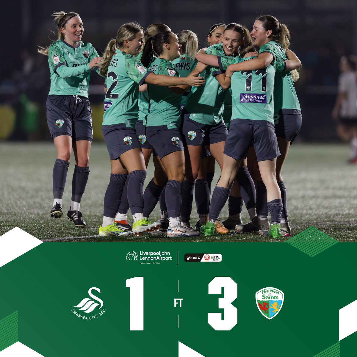 THE FINAL WHISTLE BLOWS!

THE NEW SAINTS HAVE WON THE GENERO ADRAN TROPHY!!!

#GeneroAdranTrophy