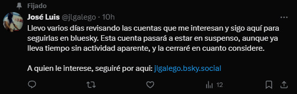 jlgalego's tweet image. 12 personas han visto el tweet anterior en 10 horas. Esta mierda de X es completamente absurda. Acelerando el ritmo de salida.