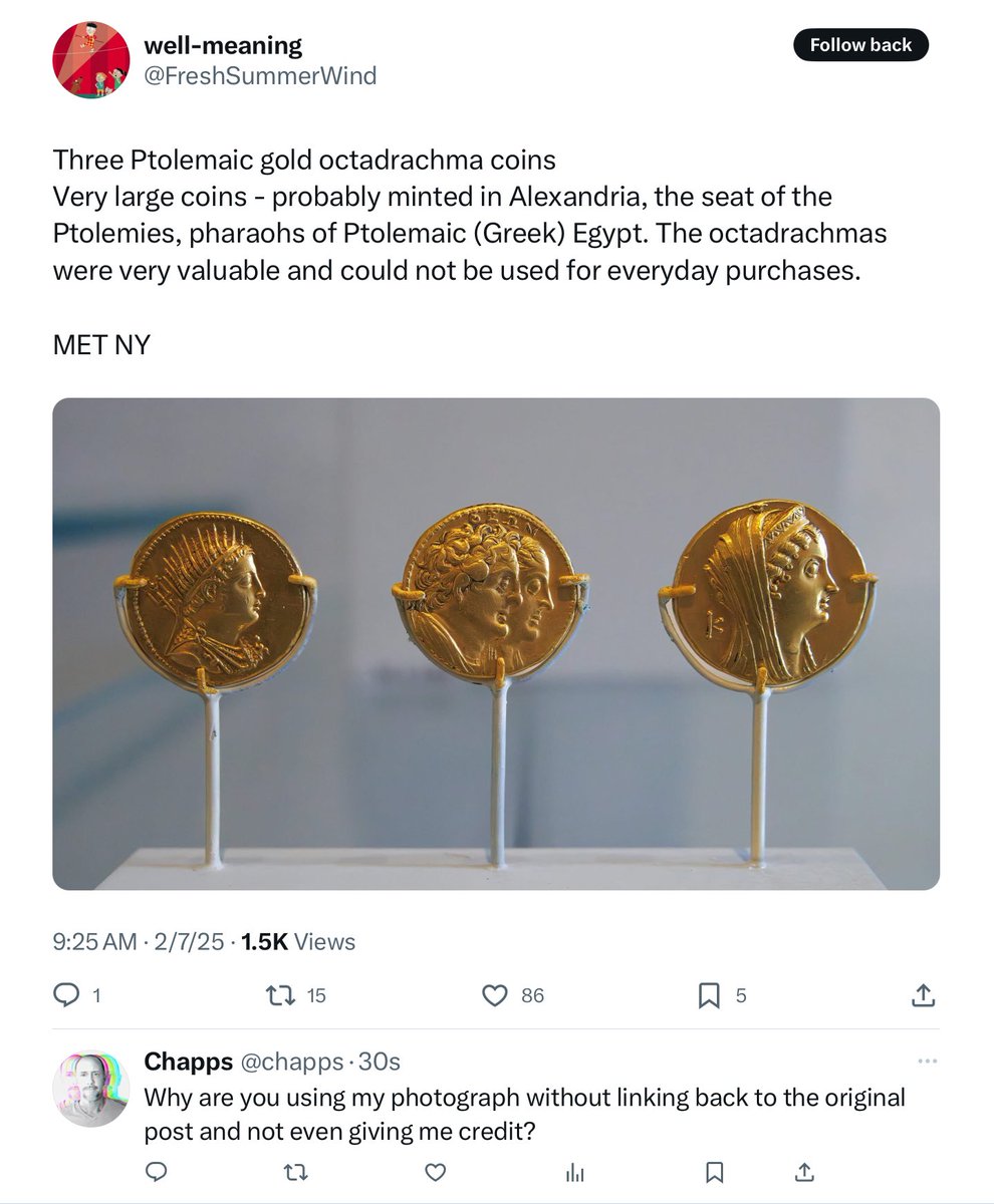 chapps's tweet photo. Amid the myriad reasons that I’ve reduced my interactions on this platform is the amount of fake history accounts and outright theft that occurs here. Unfortunately, X refuses to take action. The account below uses all sorts of bad AI and steals content w/o credit. https://t.co/BrMXinOdLu