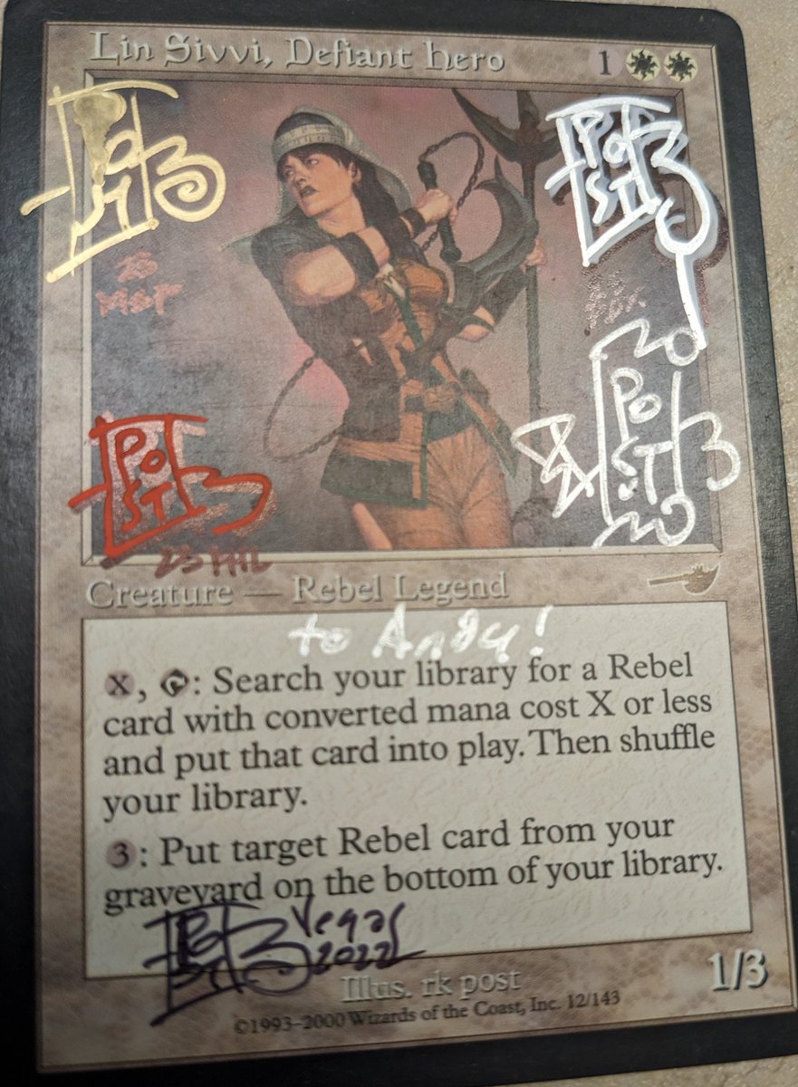 Another siggy for Sivvi from RKPost. First signature was from 2001! Grateful to still have this card still :).