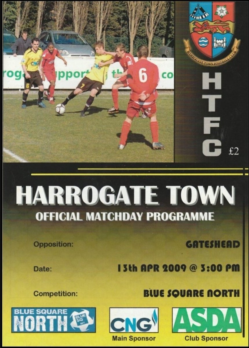footballmemorys's tweet photo. Programme cover for the Harrogate Town v Gateshead clash back in 2009
#HTAFC #HarrogateTown #Sulphurites #GFC #Gateshead #TheHeed #Programmes https://t.co/J5Jp4pHYRj