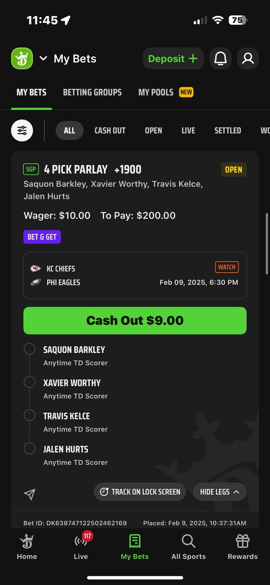 Gary_y_'s tweet photo. @DKSportsbook #LetDKCook https://t.co/LGO1LQ9ada