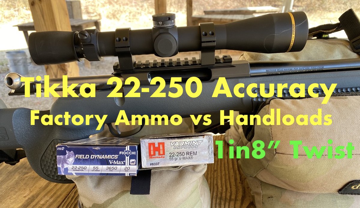 cupp260's tweet photo. Tikka T3X Lite 22-250 1in8" Twist - Factory 22-250 Ammo vs. Handloads https://t.co/1GklMaLUJ7 via @YouTube https://t.co/kVz6yh8Tqv