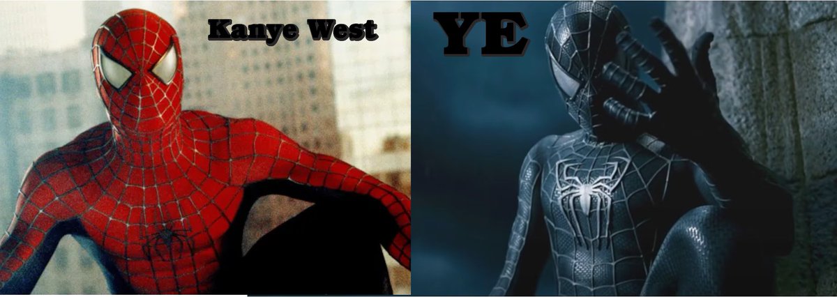 evolutionaryOG's tweet photo. Kanye West >>> Ye https://t.co/QL9Lk611KG