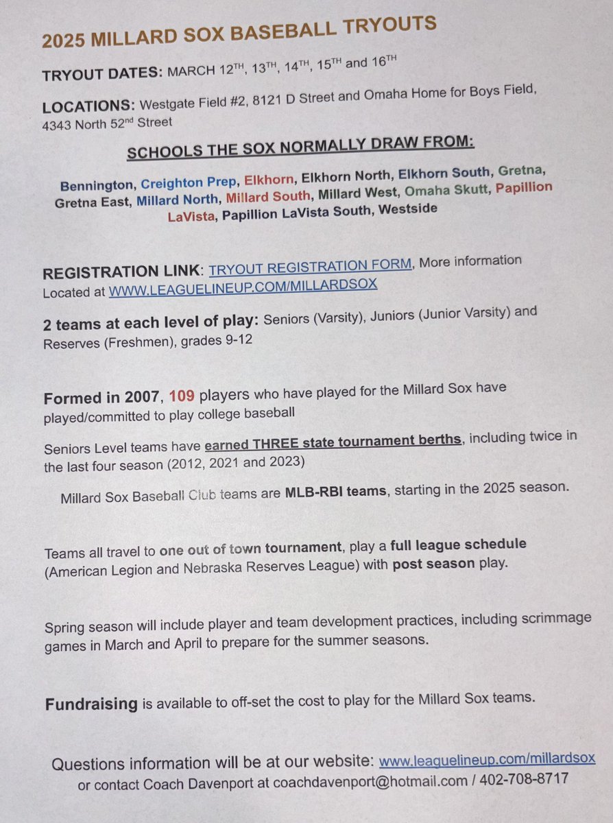 MillardSoxBaseballClub tweet media