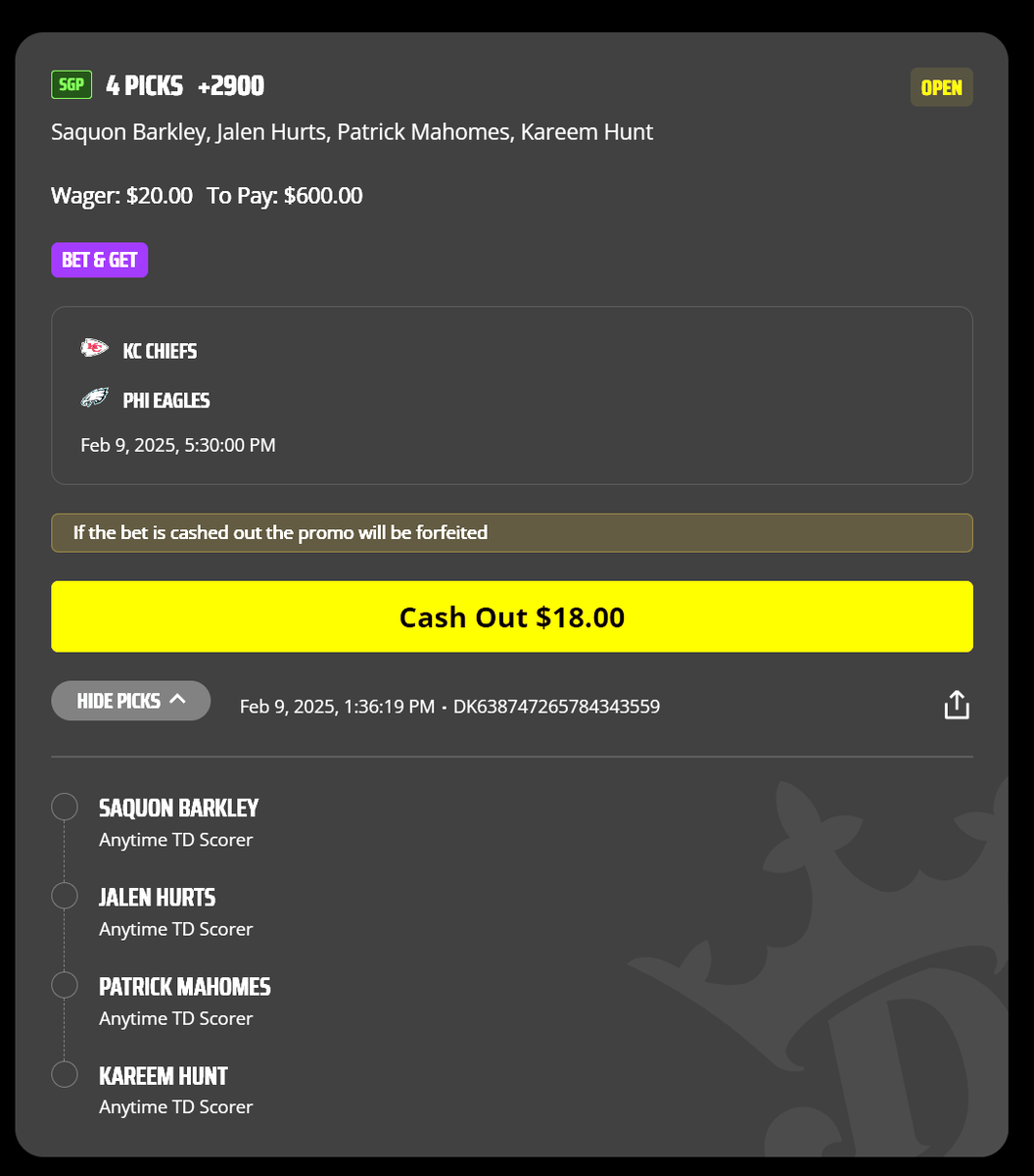 Dehumanize's tweet photo. @DKSportsbook #LetDKCook https://t.co/jt5zMbOzlP