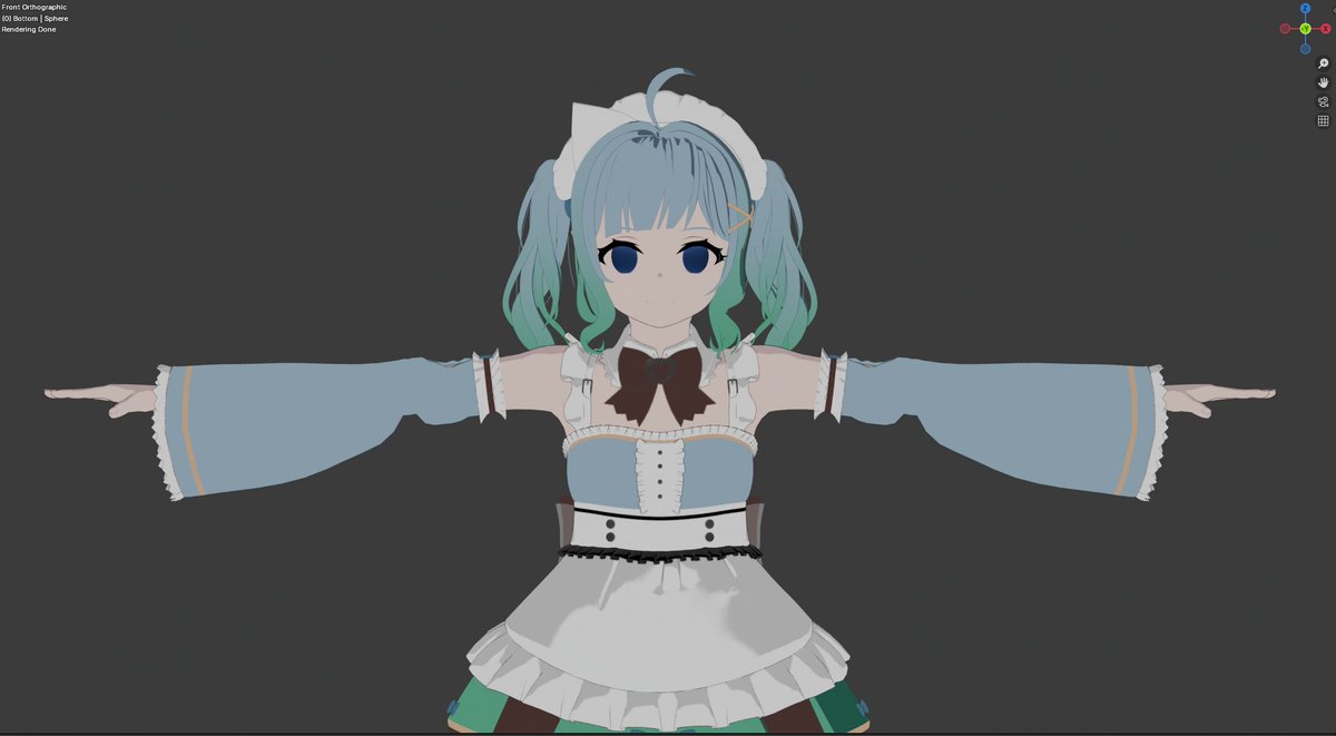 asai_rumi's tweet image. The fun part is over, time to paint and rig this puppy aaaaaaaAAAAAOAIDNOIAWND #b3d #ENVtubers