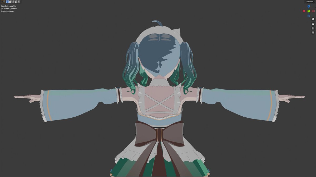 asai_rumi's tweet image. The fun part is over, time to paint and rig this puppy aaaaaaaAAAAAOAIDNOIAWND #b3d #ENVtubers