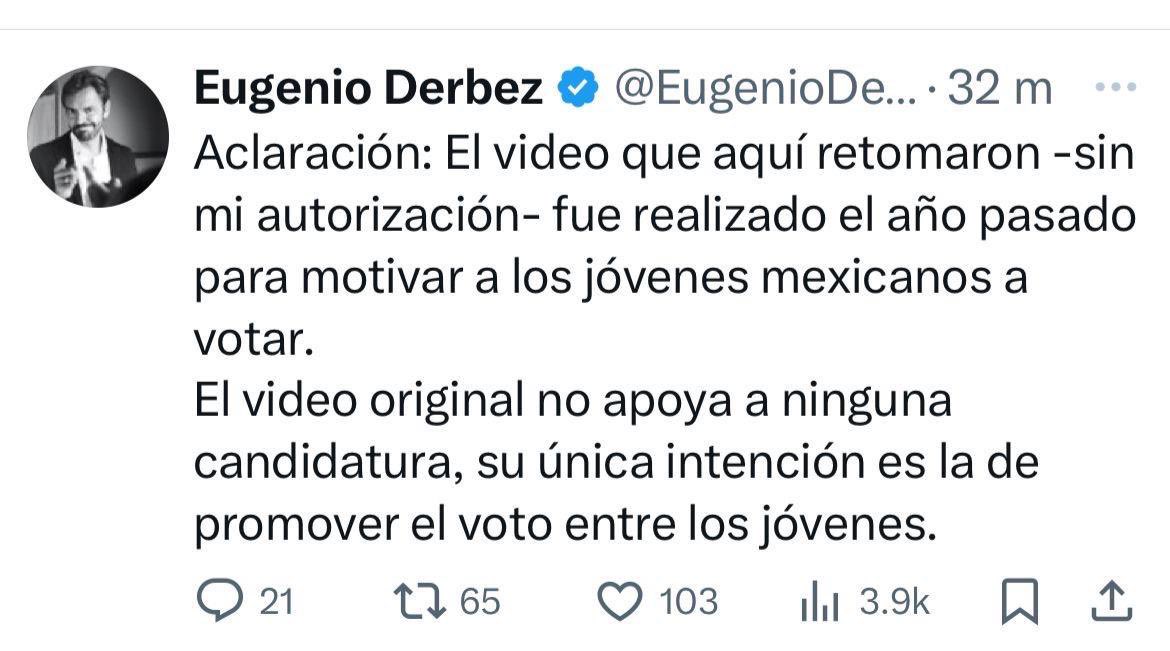 lahistoriaec's tweet image. Me robaron el video. El actor mexicano Eugenio Derbez protesta porque un video suyo para pedir a los jóvenes que voten, fue manipulado sin su autorización para promover la campaña correísta. Y difundido por Rafael Correa.
