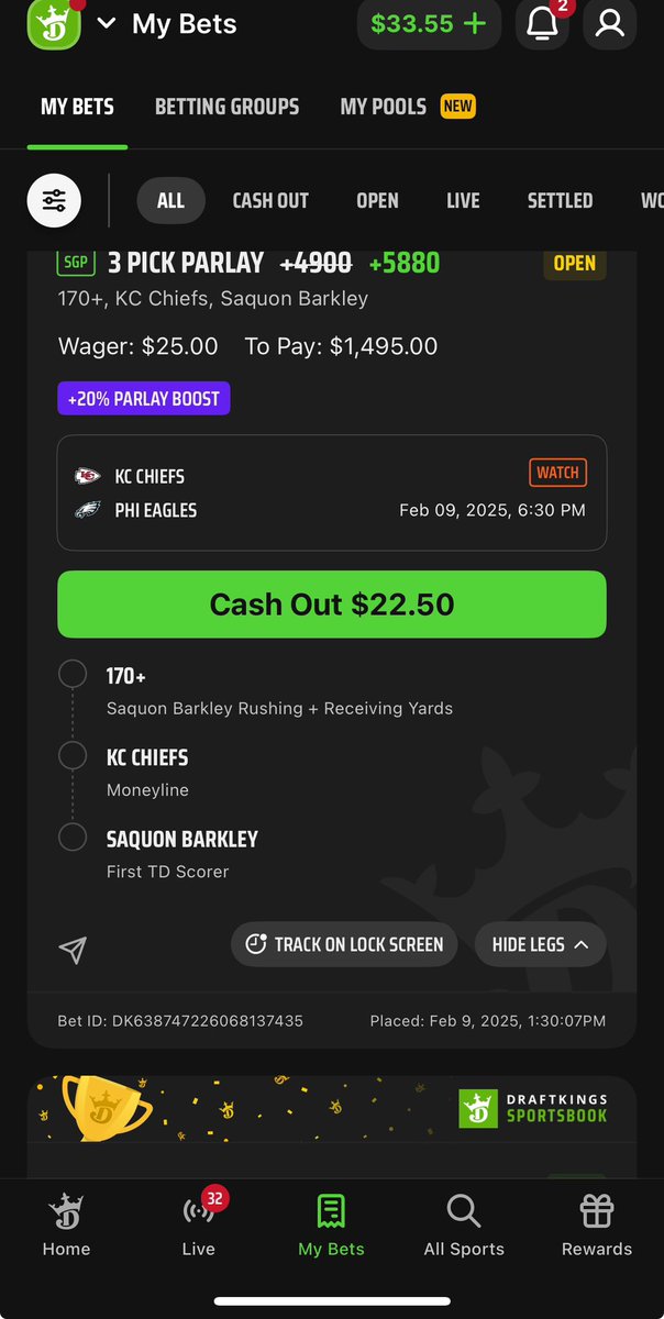 WilliamJ81's tweet photo. @DKSportsbook #LetDKCook https://t.co/xijWG1rF0N