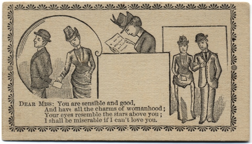 Here are some cards from the 19th century. Happy Valentine's Day!