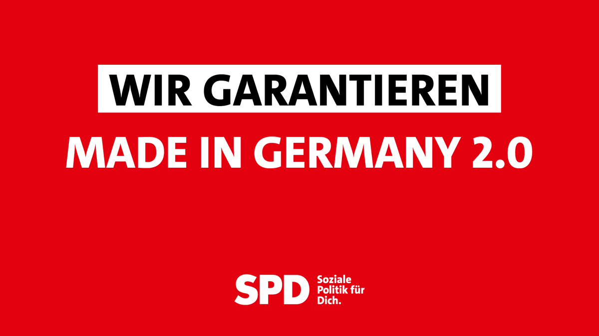 Unternehmen, die in Deutschland investieren, unsere Wirtschaft stärken und sichere Arbeitsplätze schaffen, sollen dafür belohnt werden. Deshalb gibt es mit dem Made in Germany Bonus 10 % auf Investitionen wieder zurück. Das garantieren wir. #TVDuell