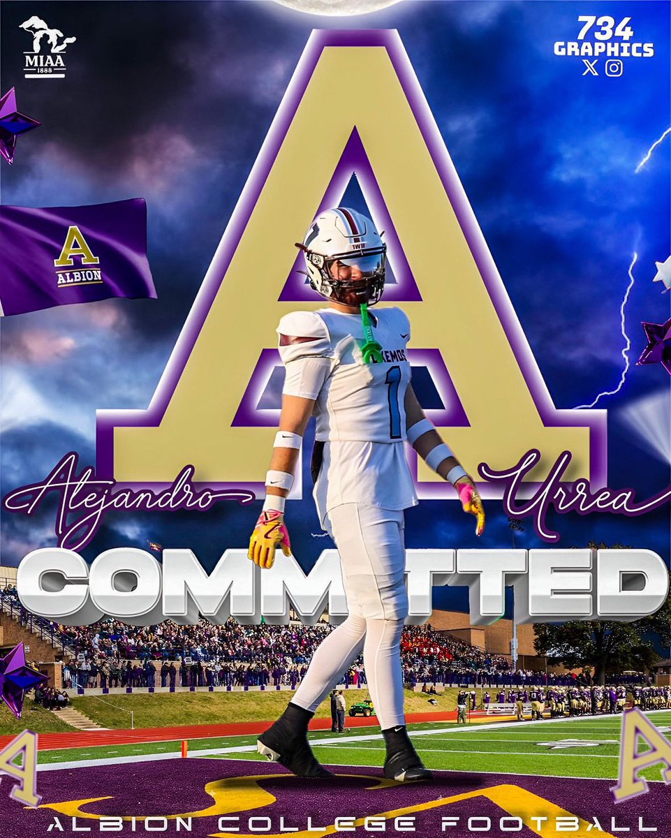 Thank you to all of the coaches who who have recruited me. With that being said I will be committing to Albion college.
<a href="/Rundle_Albion/">Travis Rundle</a> <a href="/AlbionFootball/">Albion Football</a>