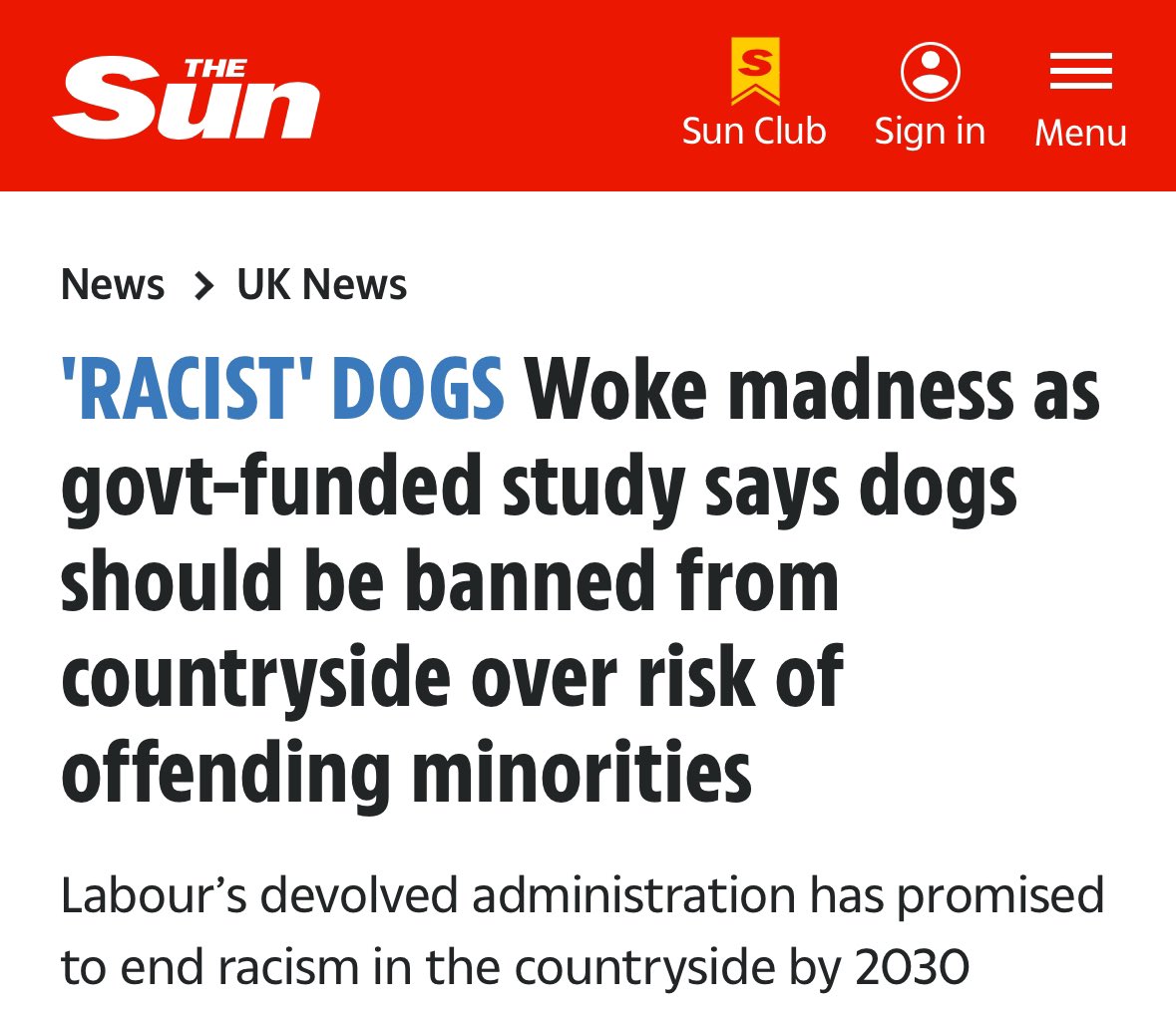 TheBritLad's tweet photo. Apparently it is now racist to own a dog in the United Kingdom, as it offends Muslims and sharia law.

By 2030, the government want to end racist dogs being allowed out in “public spaces”

Has your dog been showing signs of racism? Leave your comments below 👇 https://t.co/rc3AoUDV1j
