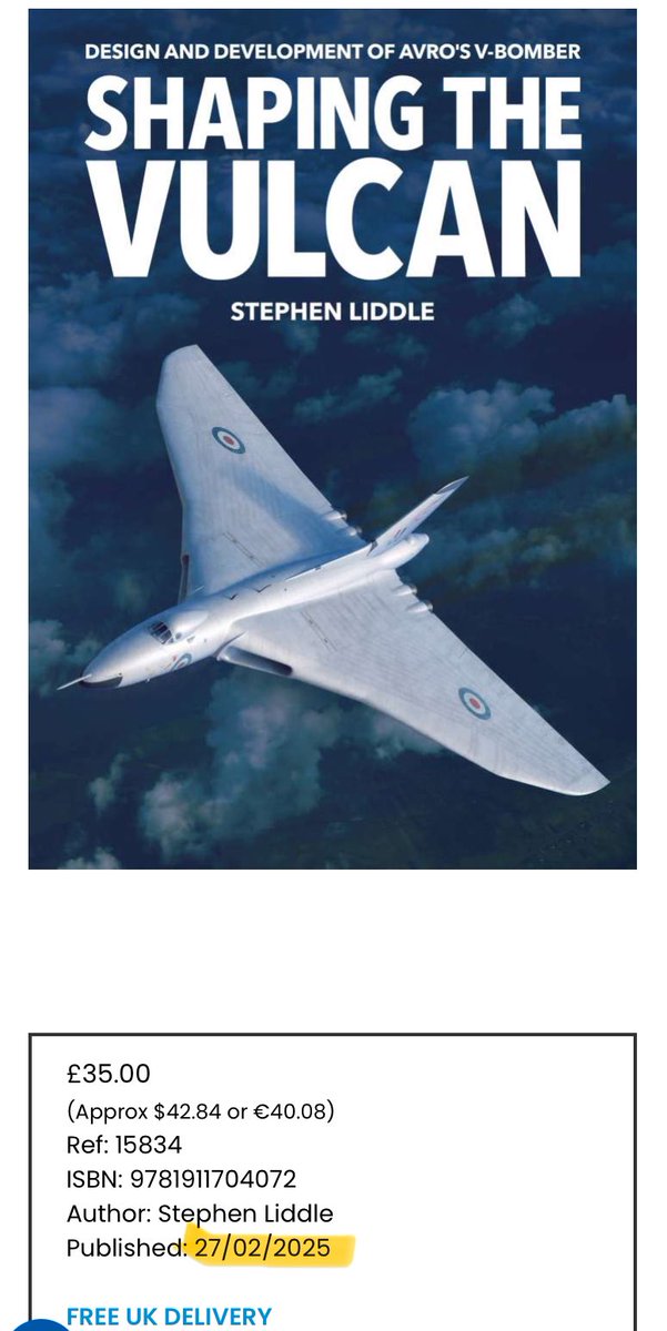 AeroPaleo's tweet image. Well, allegedly, at long last, not through lack of effort from anyone involved… it is imminent! #ShapingtheVulcan #avgeeks #TwitterVForce #aerodynamics