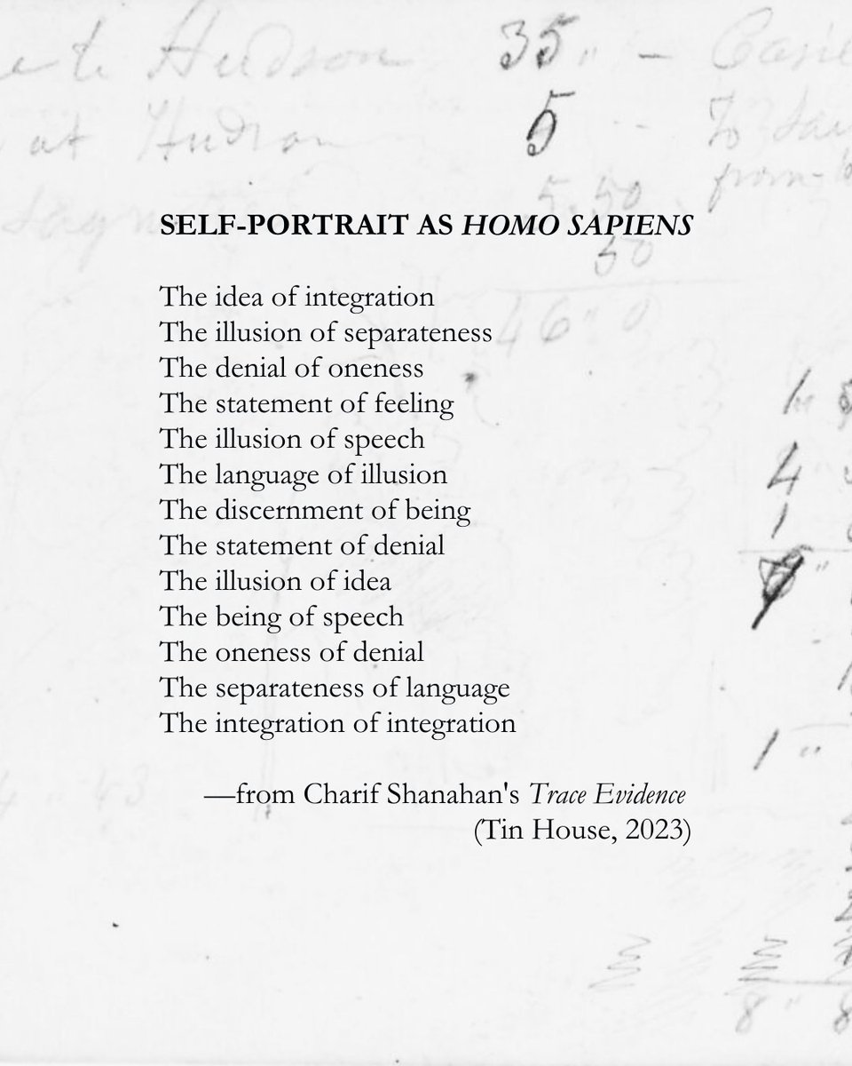 poetshouse's tweet image. In December Poets House hosted a reading with four amazing poets, including Charif Shanahan. After this event, Charif Shanahan spoke with Poets House about ekphrastic self-portraits, noticing seeds of poetry everywhere, and community as a verb:
poetshouse.org/charif-shanaha…