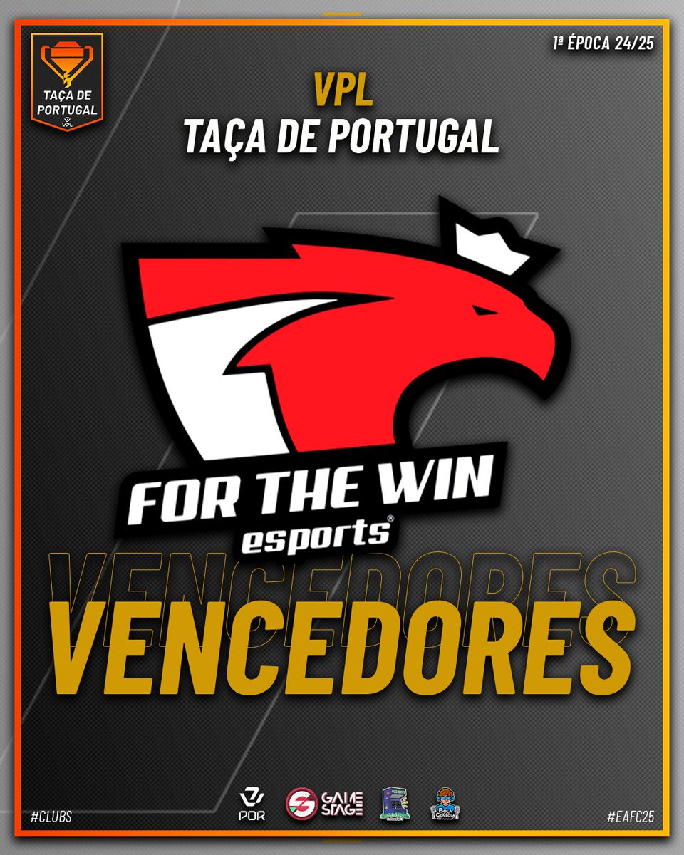 VPL Portugal (@vpllportugal) on Twitter photo Com a desistência da final da equipa Fluminenses <a href="/growupesports/">growupesports</a> <a href="/ftwesports/">FTW | For The Win Esports</a> é a vencedora da edição de 2024/25 da VPL Taça de Portugal
Parabéns FTW Esports
#vplportugal #vplglobal #vpltaçaportugal #podcast #eafc25 #proclubs #esports #gaming #gamestageoeiras #oldboyscommunity Com a desistência da final da equipa Fluminenses <a href="/growupesports/">growupesports</a> <a href="/ftwesports/">FTW | For The Win Esports</a> é a vencedora da edição de 2024/25 da VPL Taça de Portugal
Parabéns FTW Esports
#vplportugal #vplglobal #vpltaçaportugal #podcast #eafc25 #proclubs #esports #gaming #gamestageoeiras #oldboyscommunity